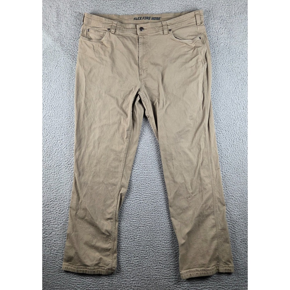 Duluth‎ Trading Pants Mens 42x34 (40x32) Brown Flex Fire Hose Work Wear